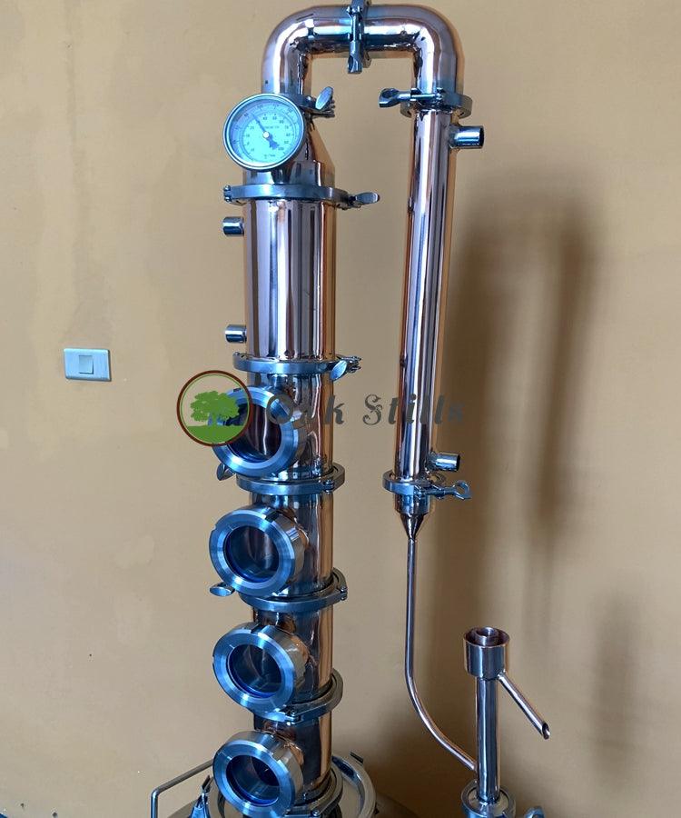 4 Modular Copper Still Flute Alcohol Distiller Distillation