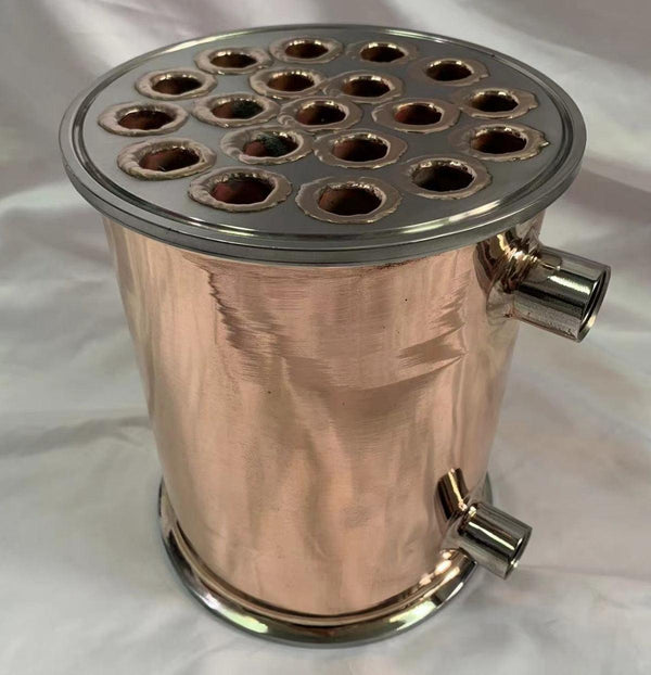 6" Copper Dephlegmator for Moonshine Reflux Still Column - OakStills