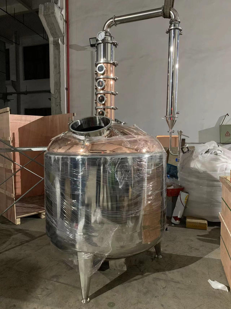 1000Lt / 300 Gallon Copper Jacketed Flute Column Still / Vodka Distilling Equipment