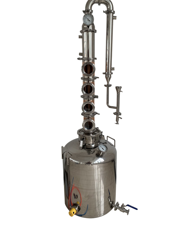 100Lt 4 inch Vodka Gin Alcohol Copper Reflux Still / Flute Column Still