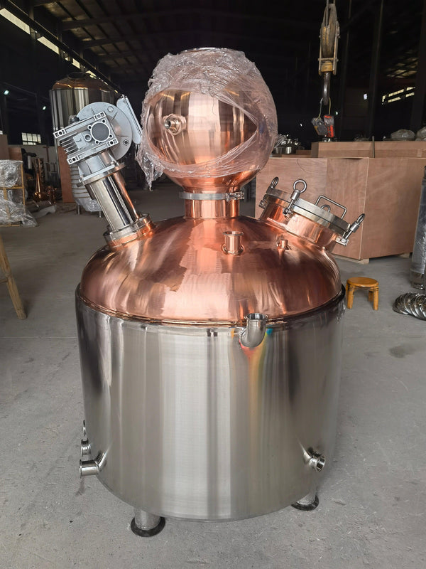 100 gallons (400L) Copper Jacketed Bain Marie Still Boiler, side