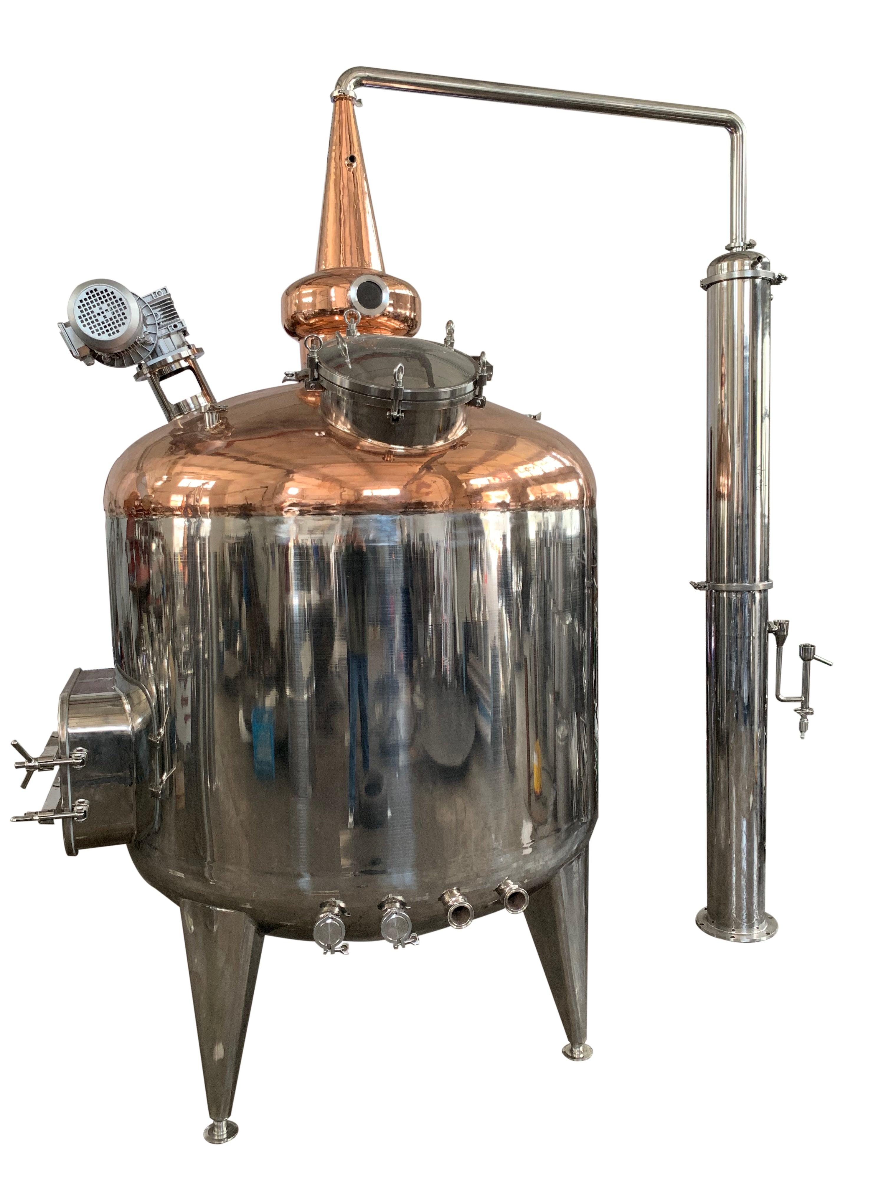 400 Gallons / 1600L Copper Pot Still Stripping Still – OakStills