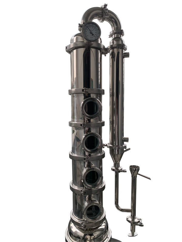 6" Stainless Moonshine Flute Still Reflux Distillation Column