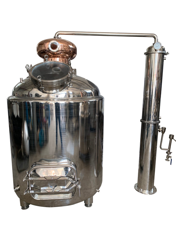 200 Gallons Stainless Steel Jacketed Pot Still