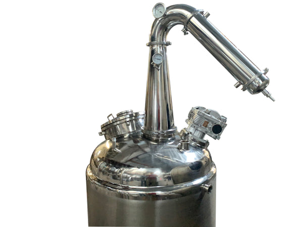 300L Jacketed Pot Still Essential Oil Distiller Micro Disillery