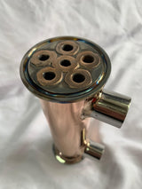 2 inch copper condenser / dephlegmator, top view
