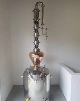 300Lt 6 inch 4 Plates SS Reflux Still with Whiskey Helmet - OakStills