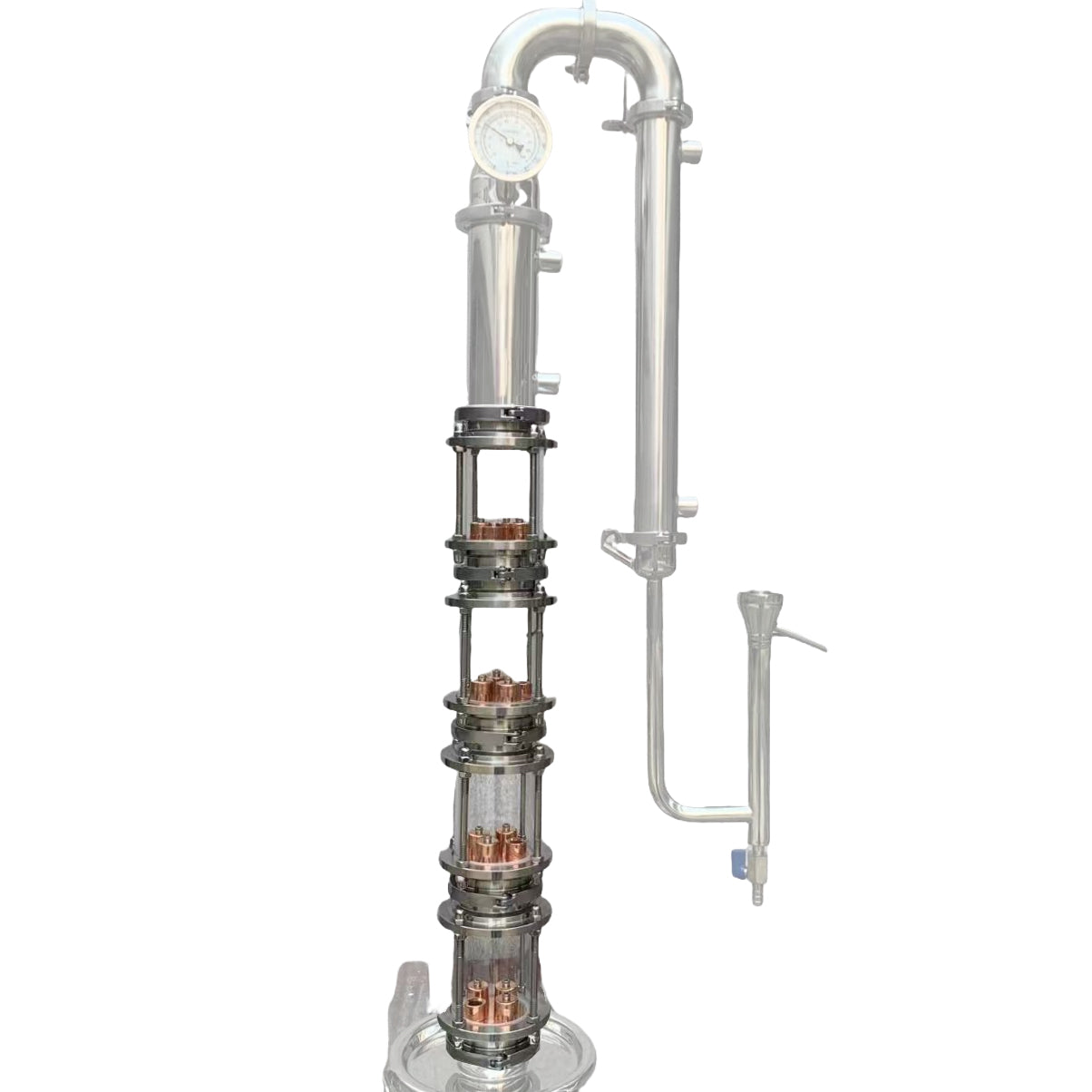 3 inch / 4 inch 4 Plate Glass Distillation Column Sections – OakStills