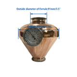 Casco de cobre de 2", 3" y 4", cabeza de cebolla de cobre para whisky