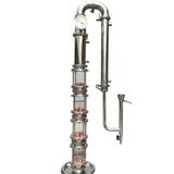3 inch 4 Plate Modular Glass Reflux Column with Copper Bubble Plate
