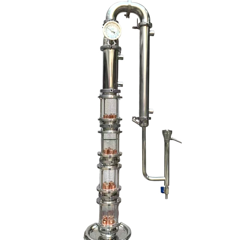3 inch 4 Plate Modular Glass Reflux Column with Copper Bubble Plate