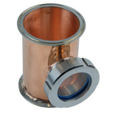 3 inch / 4 inch Sight Glass Tee Reflux Section
