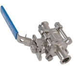 Tri Clamp 3 Piece Ball Valve SS 304