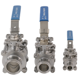 Tri Clamp 3 Piece Ball Valve SS 304