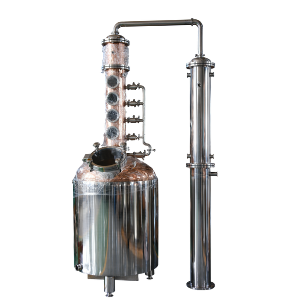 Commercial Distillery Equipment Copper Reflux Column Still with CIP