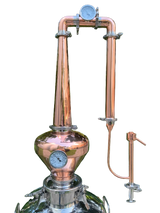 Columna de alambique de cobre de 4" para whisky, tequila, brandy y ron