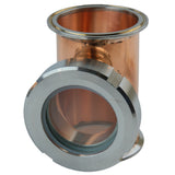 3 inch / 4 inch Sight Glass Tee Reflux Section