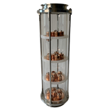 Columna de destilación de alcohol de vidrio de 4" con placas de burbujas de cobre