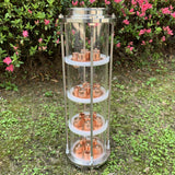 Columna de destilación de alcohol de vidrio de 4" con placas de burbujas de cobre