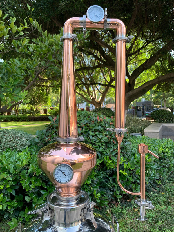 26 Gallon (100L) Copper Pot Still Column for Whiskey, Tequila, Brandy and Rum - OakStills