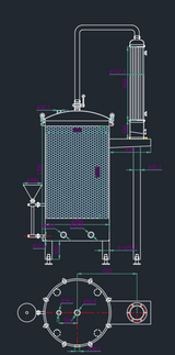 500l Essential Oil Still Non Jacketed with Basket