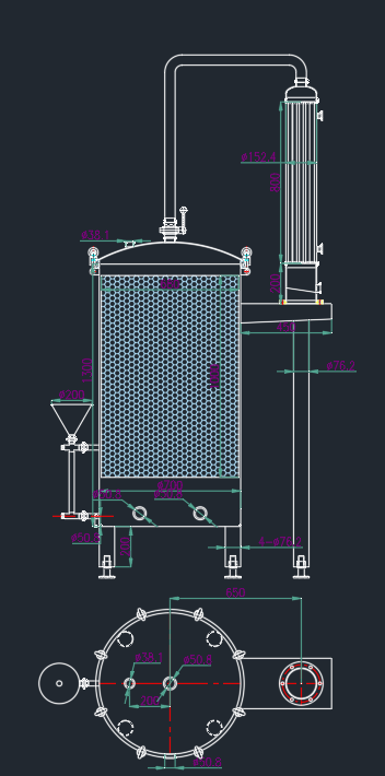 500l Essential Oil Still Non Jacketed with Basket