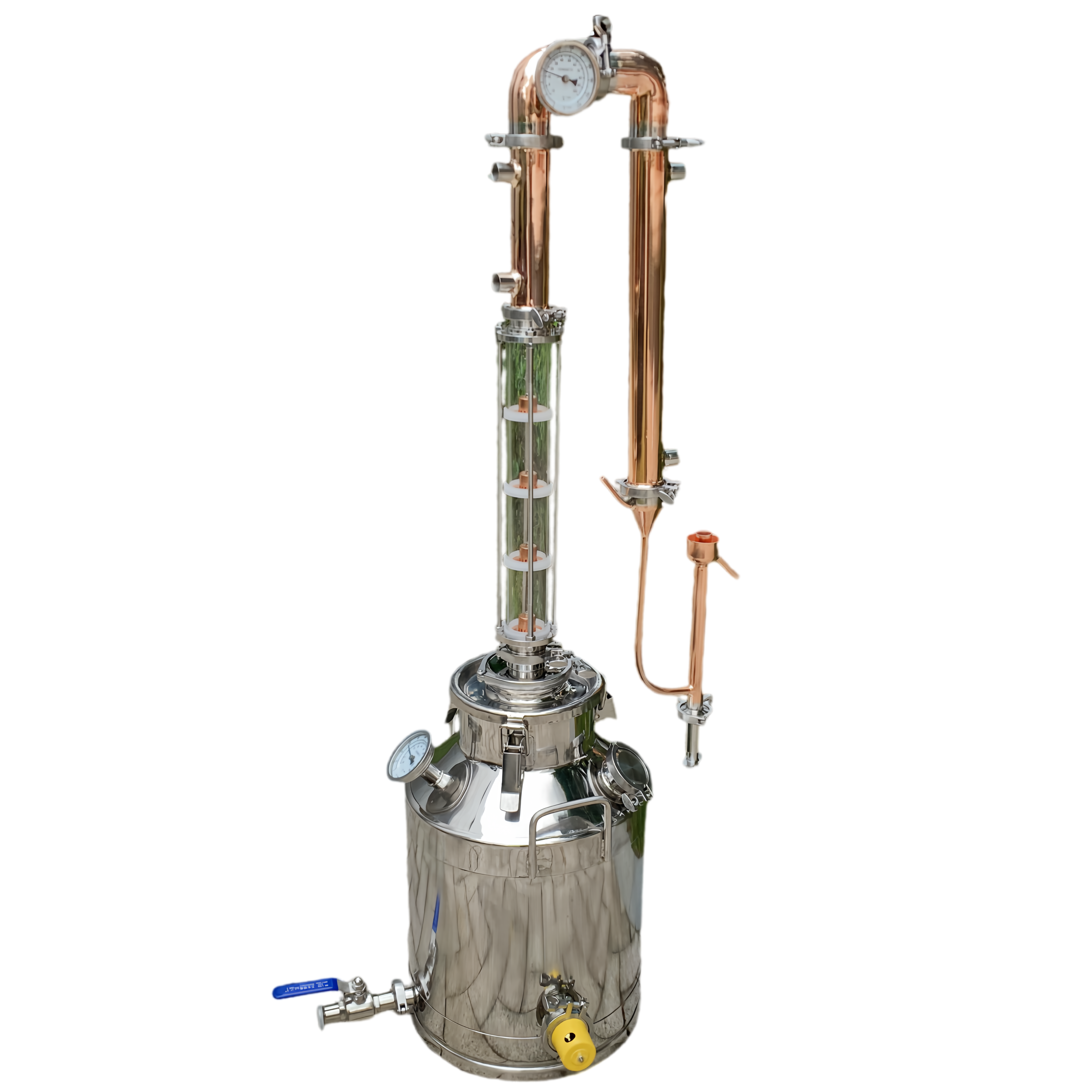 Copper Still 2 inch Reflux Column with Stainless Boiler – OakStills