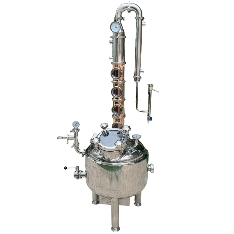 13 Gallons Double Walled 4" Copper Column Still Vodka Whiskey Gin Brandy Distiller