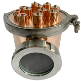 Sección de columna de reflujo de cobre/acero inoxidable de 6 pulgadas con placa de burbujas