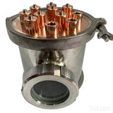 Sección de columna de reflujo de cobre/acero inoxidable de 6 pulgadas con placa de burbujas