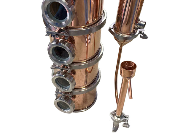 8 inch 4 Plate Copper Still Column Vodka Whiskey Distilling