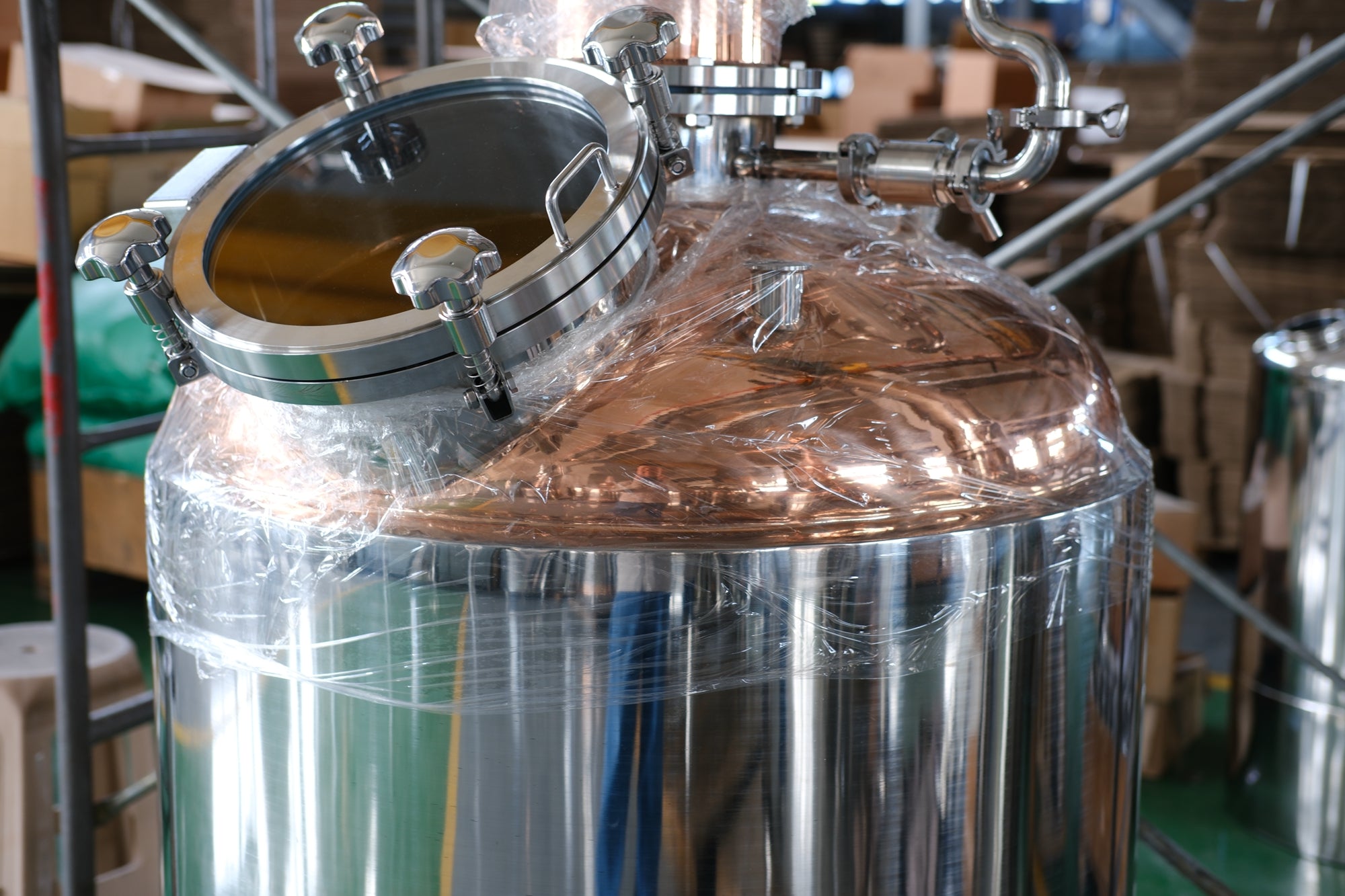 Commercial Distillery Equipment Copper Reflux Column Still with CIP ...