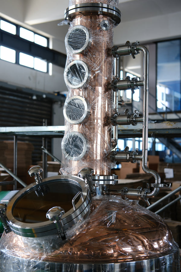 Commercial Distillery Equipment Copper Reflux Column Still with CIP