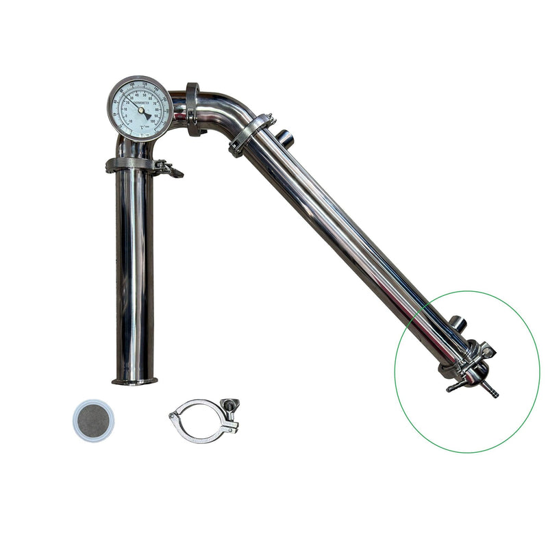1.5 inch Tri Clamp Double Barb Still Condenser End Alcohol Collector