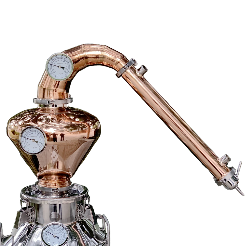 4 inch Copper Pot Still with Helmet for Whiskey, Brandy