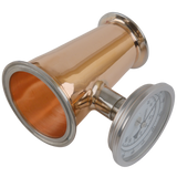 Copper Tri Clamp Conical Reducer with Thermometer