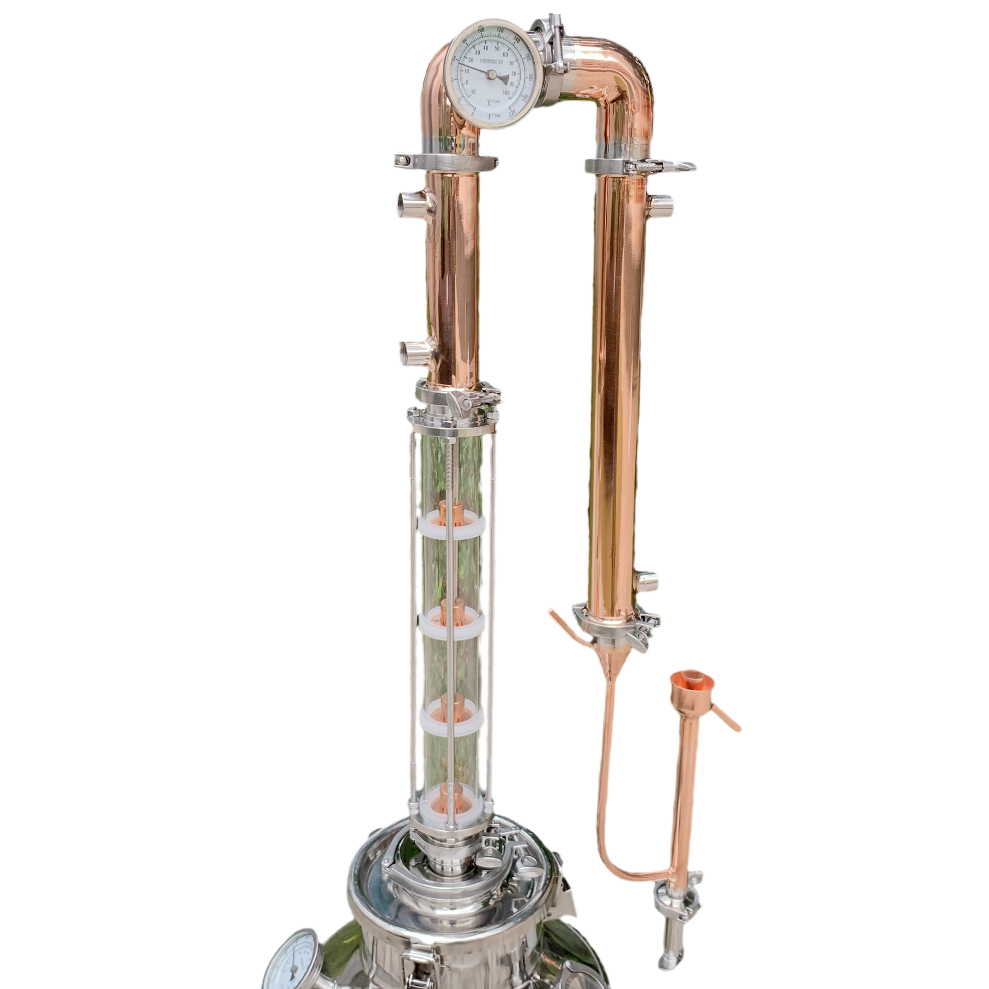 2 inch 4 Plate Copper Moonshine Still Reflux Column – OakStills