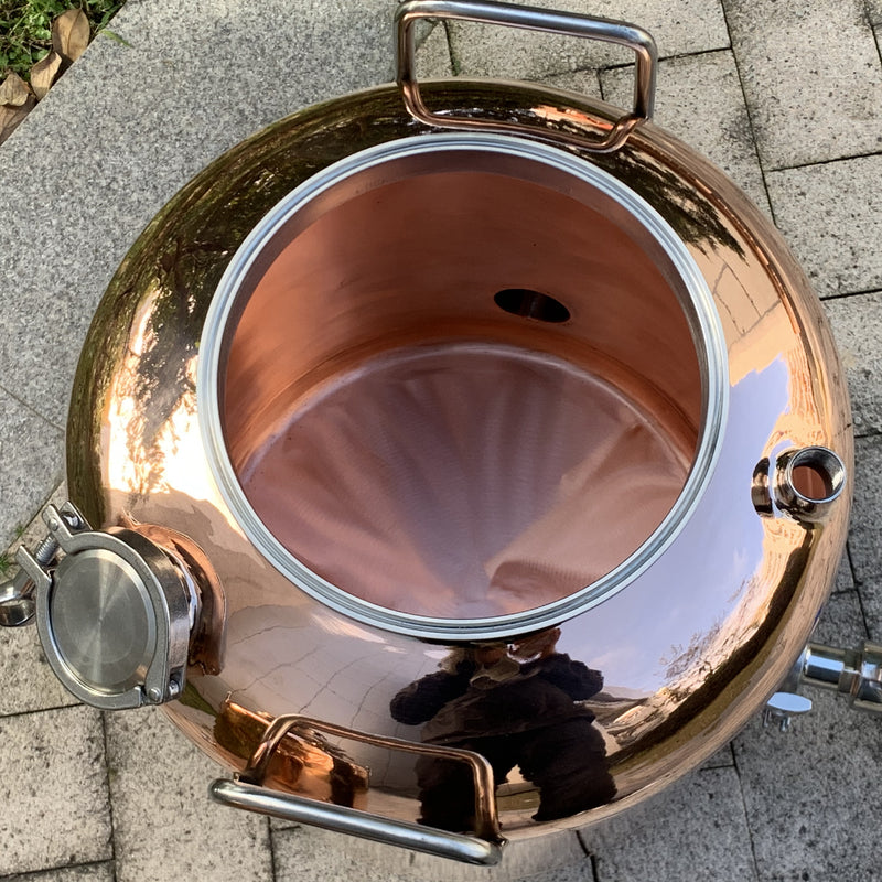 8 Gallons Copper Distilling Pot Non Jacketed