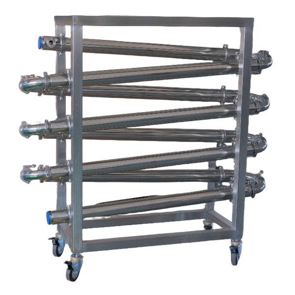 Intercambiador de calor enfriador de puré de acero inoxidable