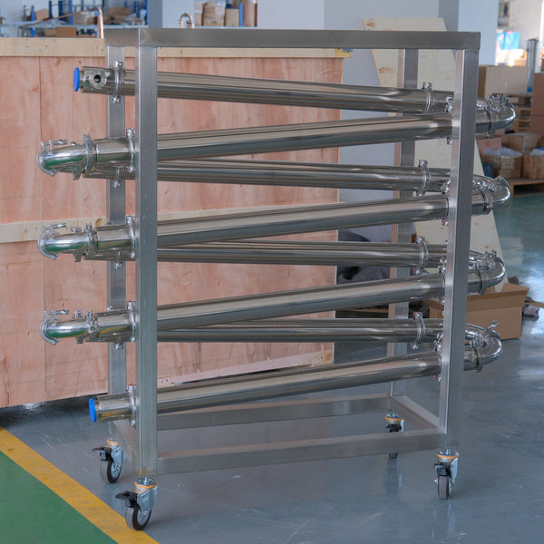 Intercambiador de calor enfriador de puré de acero inoxidable