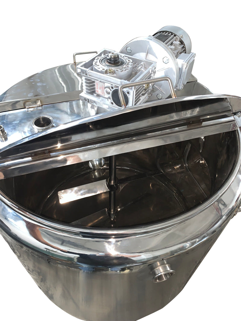 Stainless Steel Jacketed Mixing Kettle with Agitator/Stirrer – OakStills