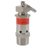 Válvula de alivio de presión de acero inoxidable de 1/2" NPT