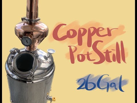 26 Gallon Jacketed Copper Pot Still Whiskey Moonshine Distillery
