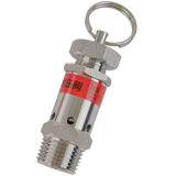 Válvula de alivio de presión de acero inoxidable de 1/2" NPT