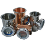 3 inch / 4 inch Sight Glass Tee Reflux Section