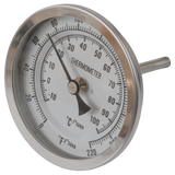 Dial Thermometer 1/2" NPT For Brewing, Distilling