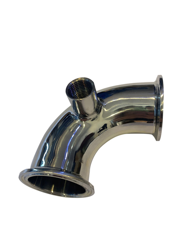Stainless Steel Tri Clamp 90 Deg Elbow with 1/2 FNPT