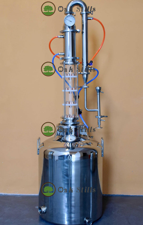 26 Gallon 100L Moonshine Still with 4" Glass Reflux Column-Turn Key Project