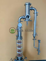 4 inch Glass Reflux Column with Gin Basket