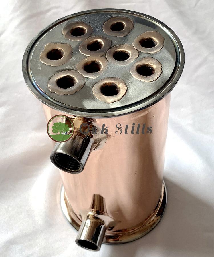 4" Modular Copper Still Flute Alcohol Distiller Distillation Column - OakStills
